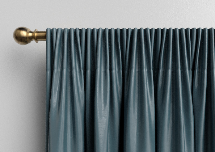 Akoya Faux Silk, Lustre Ink Blue - Made to Measure Curtain - Image 9